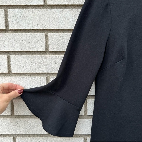 Chico’s Black Ponte Bell-Sleeve Short Dress - Picture 5 of 9